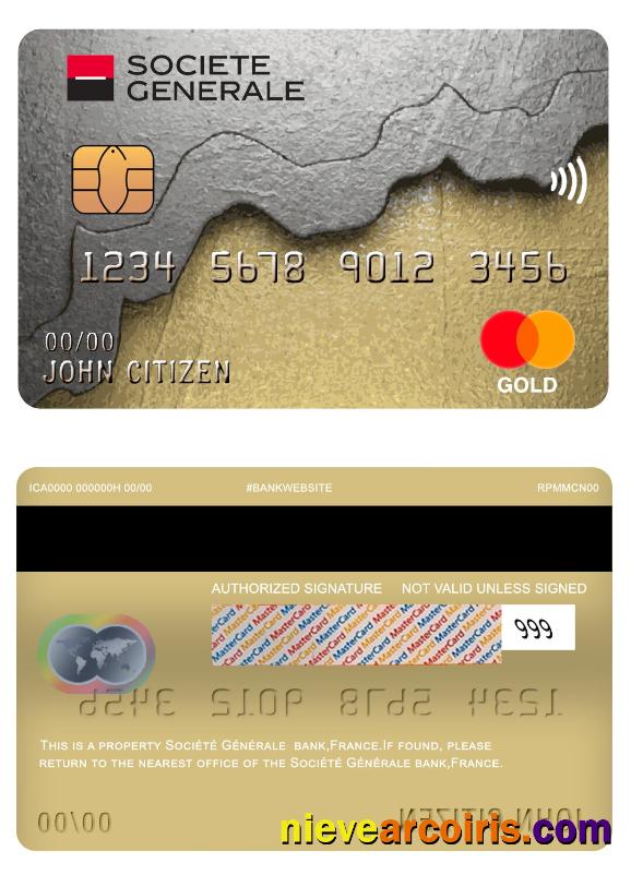 France Société Générale bank mastercard